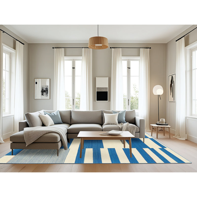 Tapis abstrait moderne 1920, Rectangle 8 pi x 10 pi