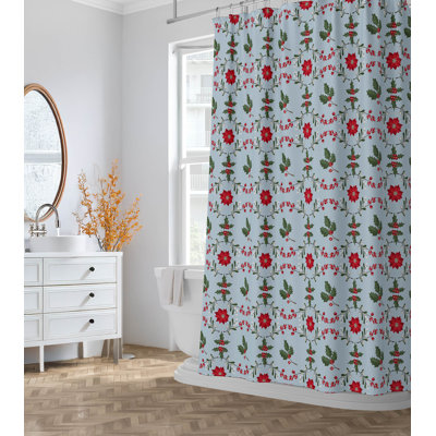 Rideau de douche Botanical Poinsettia