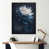 Toile avec cadre flottant noir