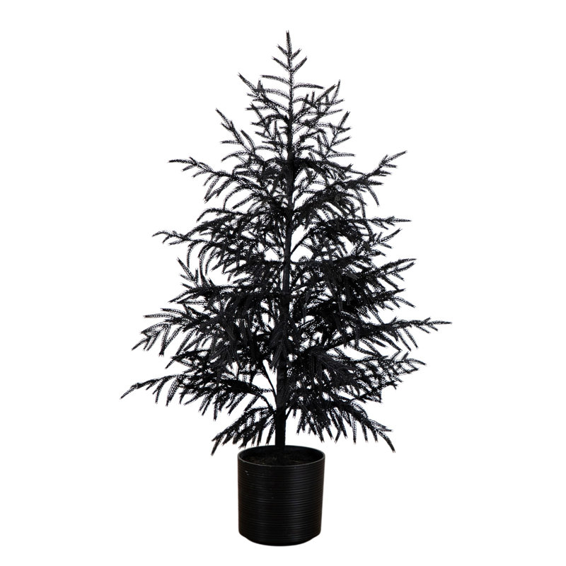 Arbre de Noël artificiel avec touche naturelle, H 4 po x l 27 po x P 8 po