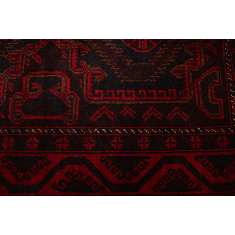 Tapis rouge Teimani 3 pi 8 po x 6 pi 4 po