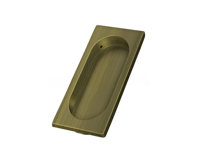 Recessed Pull, Antique Brass