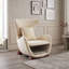 Fauteuil d'appoint avec coin pour animaux de compagnie et compartiment de rangement, sièges de salon rembourrés et moelleux-133491331