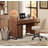  Home Office Furniture Set: 59" Executive Desk With Charging Station And Storage Cabinet, Two 72" Tall Bookcase, Modern Computer Desk And Library Shelf For Work Study-122933758-128721377
