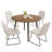 Round Dining Table Set, Mid Century Modern Small Round Dining Table Set, Saving Space (1table + Chairs)-1114589406-1114589409