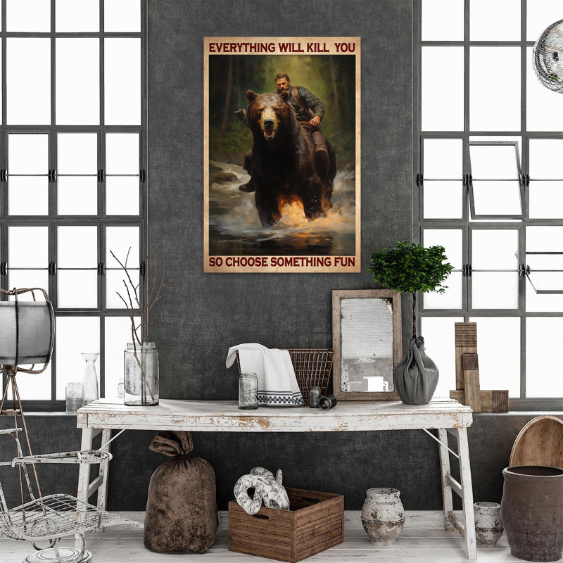 Impression sur toile, "Chasse, choisissez quelque chose" - 1 pièce, H 14 po x l 11 po x P 1,25 po