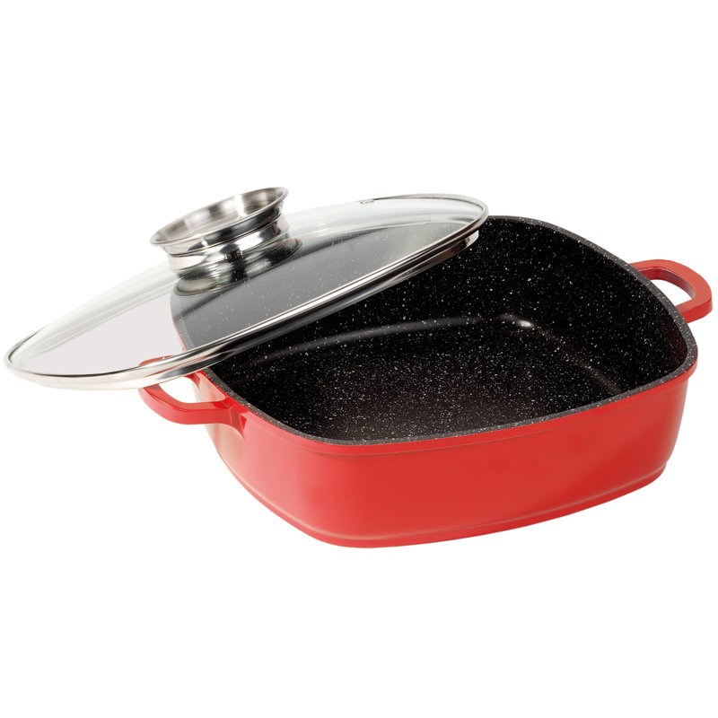 Stoneline Non-Stick Aluminum Saute Pan with Lid, Grey, 5.9 L