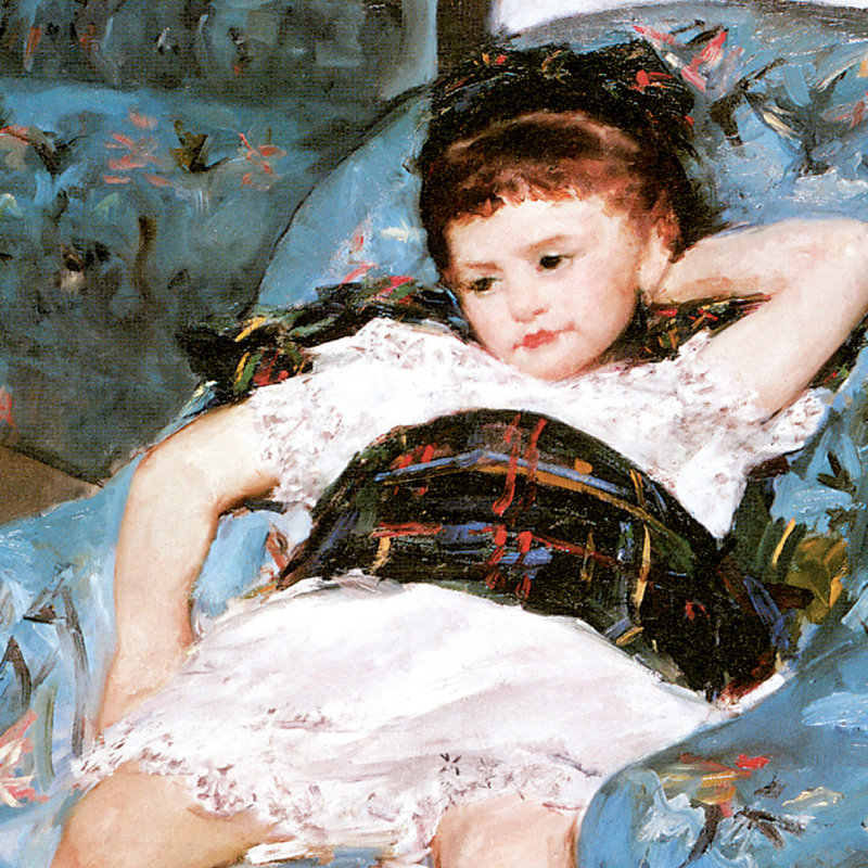 Little Girl In A Blue Armchair, 1878 Print by Mary Cassatt, 20.5" H x 26.5" W x 1.75" D
