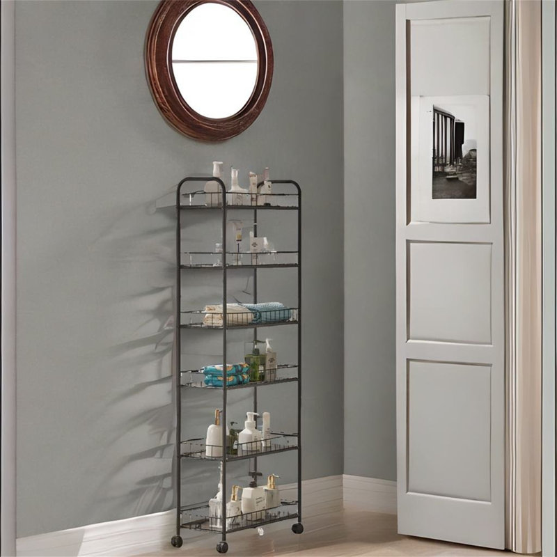 Rayonnage Meyer 22,8 "avec roues Mey, Noir