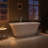 Aveline 60" x 29.53" Solid Surface Freestanding White Acrylic Soaking Bathtub, with Overflow and White Pop-up Drain-124302702