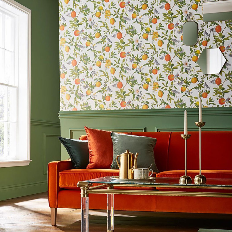 Viva Floral Wallpaper Double Roll, White
