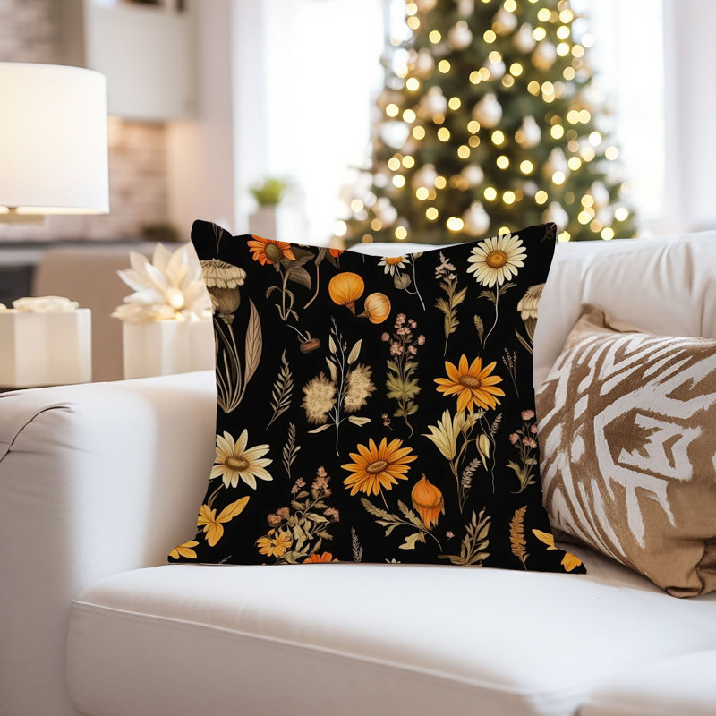 Botanical Fall Pattern III Cottage & Cottagecore, 16"H x 16"W