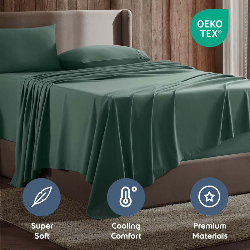 Ensemble de draps Luxury Collection Classic, Vert sapin, Très grand séparé