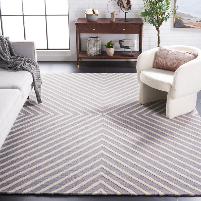 Garibald Hand Tufted Wool Geometric Rug, Rectangle 8' x 10'