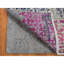 Tapis décoratif carré noué à la main rose de conception unique 2 pi x 2 pi
