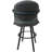 Leandra Swivel Extra Tall Metal Bar Stool 34" - Warren Base-1503943878