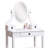 Moniys Wood Moniya Makeup Vanity Table And Stool Set, White-1564496852
