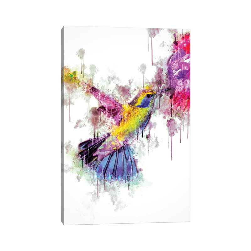 Humingbird by Cornel Vlad - Wrapped Canvas Painting, 30.48cm H x 20.32cm W x 1.905cm D