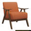 Chaise d'appoint rembourrée en tissu