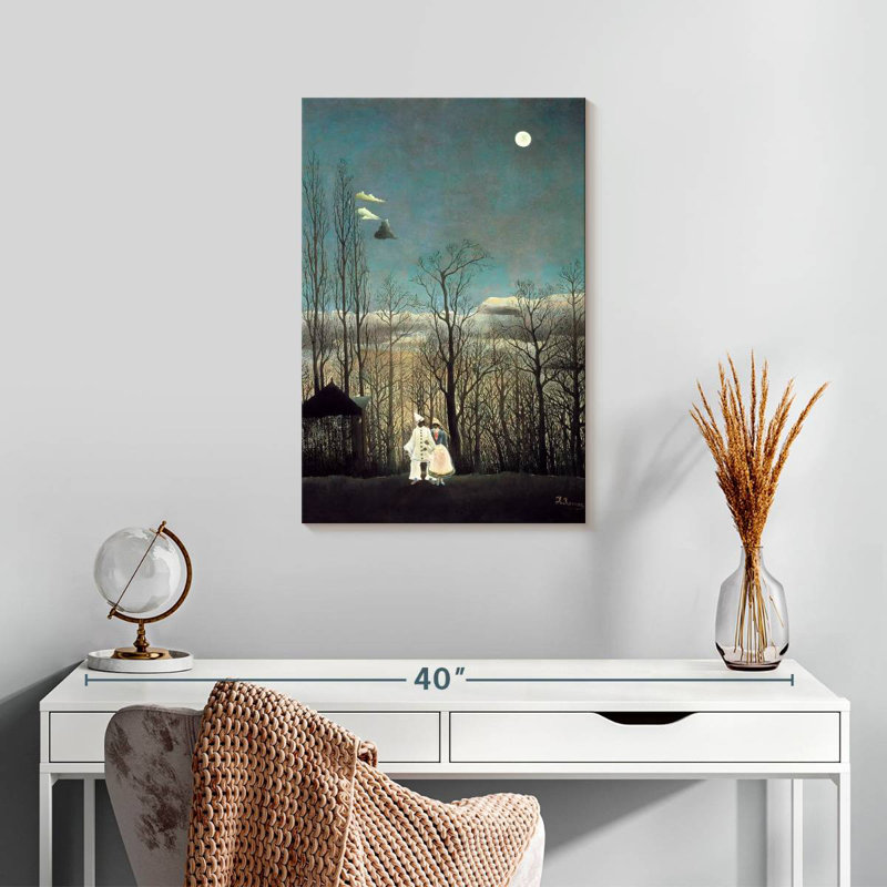 Carnaval en soirée 1886, H 24 po x l 16 po