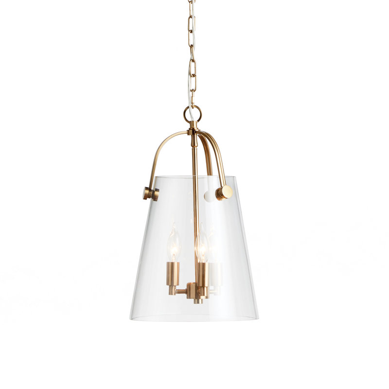Capra Pendant Small, Gold, 16.5" H x 11" W x 11" D