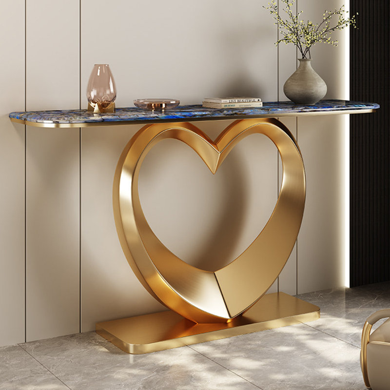 Modern simple light luxury console table, 33.9" H x 47.2" W x 13.8" D