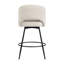 Tabouret de bar pivotant de 26 po de hauteur avec structure et coussin en métal-1392948329-1393784380