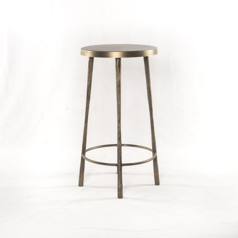 Tabouret de comptoir 26 po Moreen, Tabouret de comptoir (siège d'une hauteur de 26 p, Laiton antique