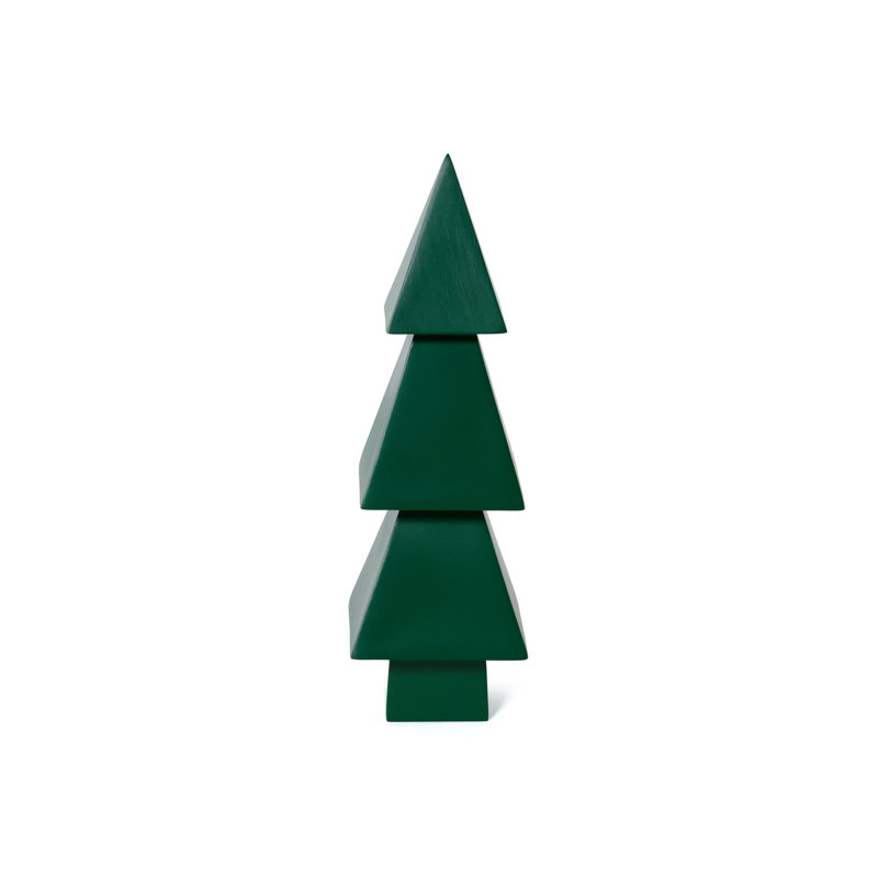 Sapin de table en résine avec guirlandes et tons de Noël, 10.5", Vert foncé