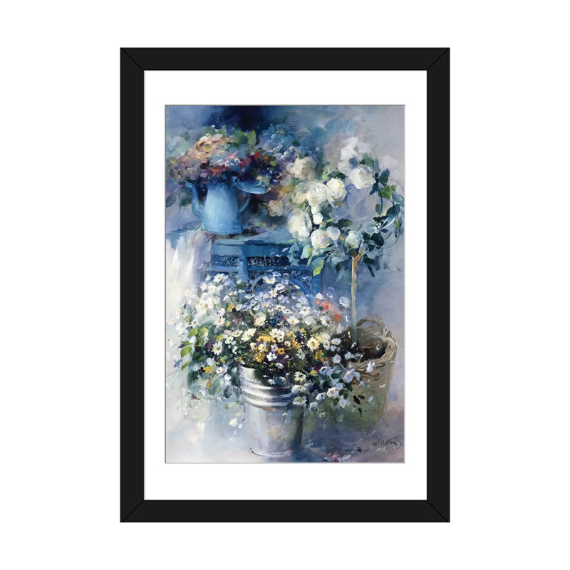 «Summer Gift», reproduction sur toile, H 24 po x l 16 po x P 1 po, Papier d'art encadré noir, Blanc