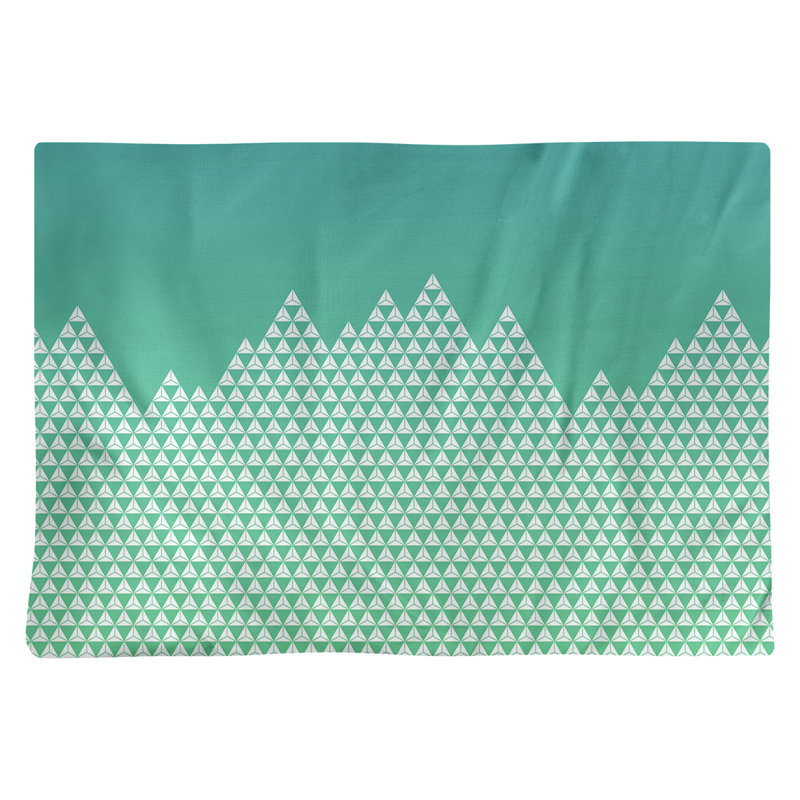 Napperon en coton 18 po Mountain, Bleu / Vert