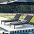 Ensemble de chaises longues inclinables de 77,5 po avec coussins Ayten