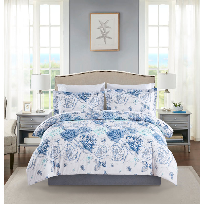Ensemble de housse de couette réversible 3 pièces Denena, Housse de couette grand + 2 taies décoratives