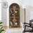 Arched Storage Cabinet With One Lamp, Wooden Storage Cabinet For Kitchen, Living Room, Office-287291232