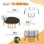 Le trampoline d'extérieur de 14 pi avec filet d'enclos et échelle Albott met en valeur les trampolines récréatives pour enfants et adultes, cadre à connexion rapide, homologation ASTM-110355961