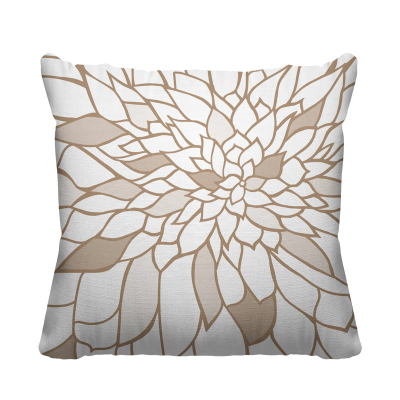 Coussin Romi, 15 po x 15 po, Beige