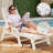 Outdoor Chaise Lounge Chair 6 Position Adjustable Reclining Bench Lounger-1008159014