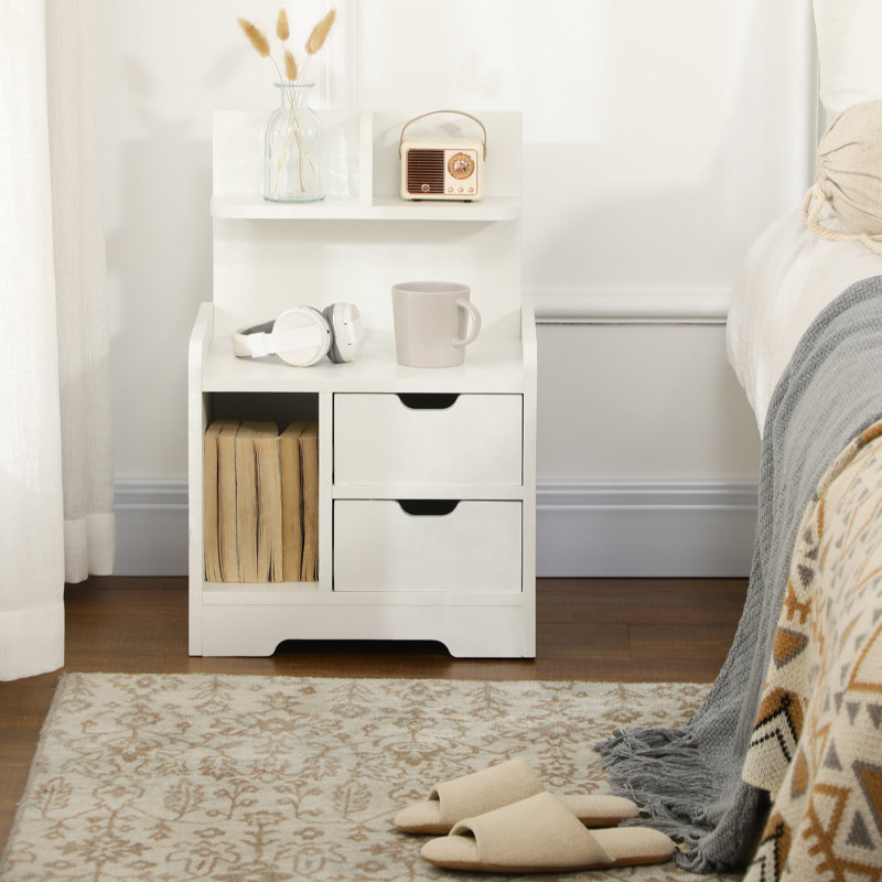 Demonia 2 Drawer Bedside Table