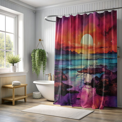 Rideau de douche standard 1 pièce Sunset Tones
