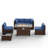 Bhairavi Wicker - Person Modular Patio Conversation Set with Cushions-630017005-663894000