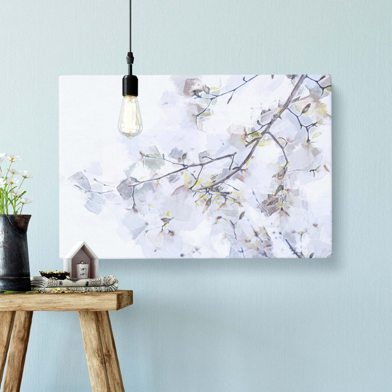Branch of a White Magnolia Tree in Abstract - Wrapped Canvas, 61 cm H x 40.6 cm W