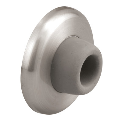 Butoir mural, diamètre extérieur de 2 1/2 po, couvercle en acier inoxydable, 1-1 / 8 po (paquet simple)