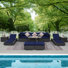 Jiovany 8 - Person Modular Patio Conversation Set with Cushions