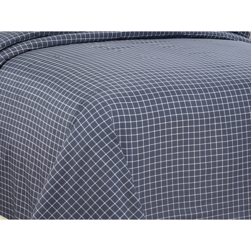 Posh Home Modern Plaid 6 Piece Sheet Set Microfiber Twill Plaid Sheet Set, Queen