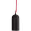 Luminaire suspendu cylindrique noir à 1 lumière Marivella