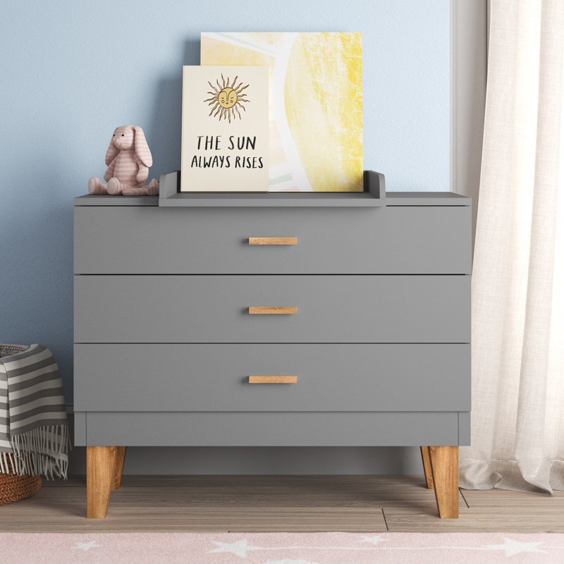 Jahn Kids 3 - Drawer Dresser, Light Grey