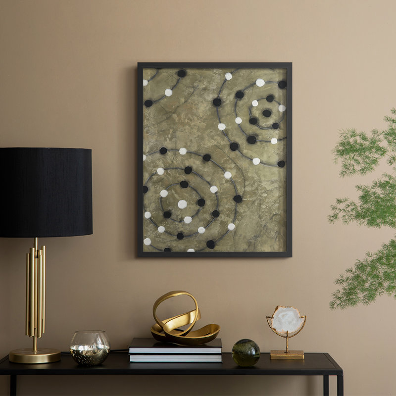Quantum Relation I, reproduction encadrée - bois massif, Noir, noir, noir, noir, H 21 po x l 17 po