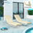 Set of 2 Chaise Lounge Cushion, 4" Thick Outdoor Lounge Chair Cushions with Non-Slip Ties, Waterproof and Fade Resistant Lounger Replacement for Patio, 21" x 72 ", Cream White-124419188