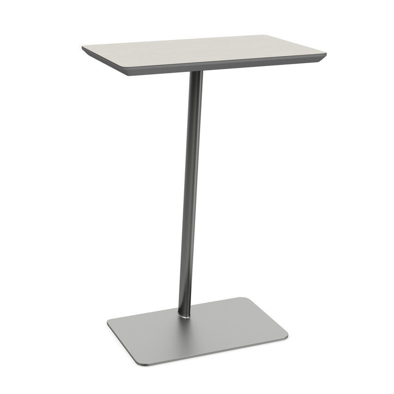 Pieds de table personnels Willow, Argent argent, Sergé blanc