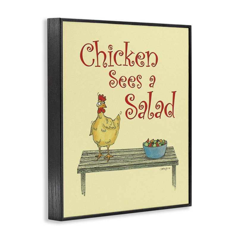 «Chicken Salad», jeu de giclée encadré, par Roger Straub, Giclée encadrée noir minuit, H 14 po x l 11 po